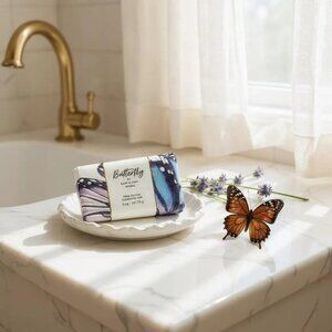 Two Bath & Body works Two Butterfly SHEA BUTTER CLEANSING BAR